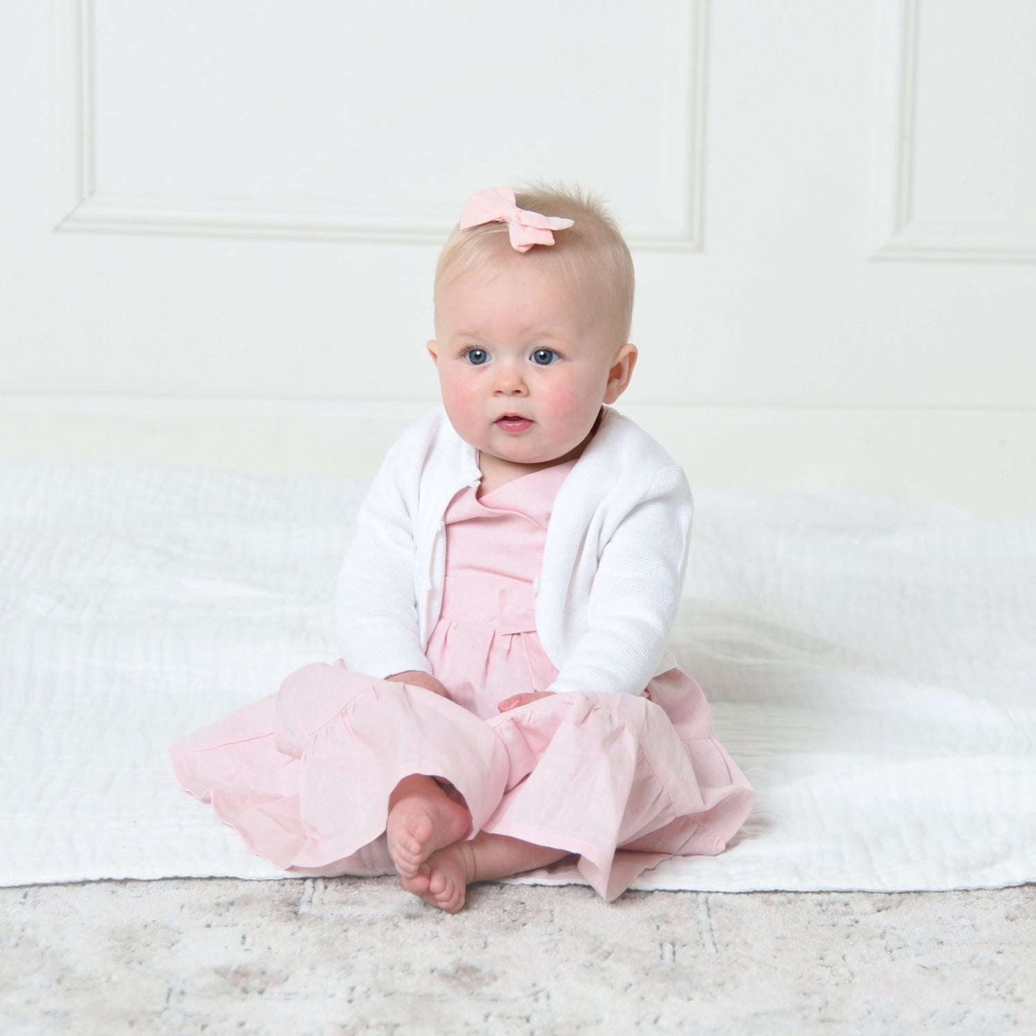Cropped Curved Hem Cardigan - Baby