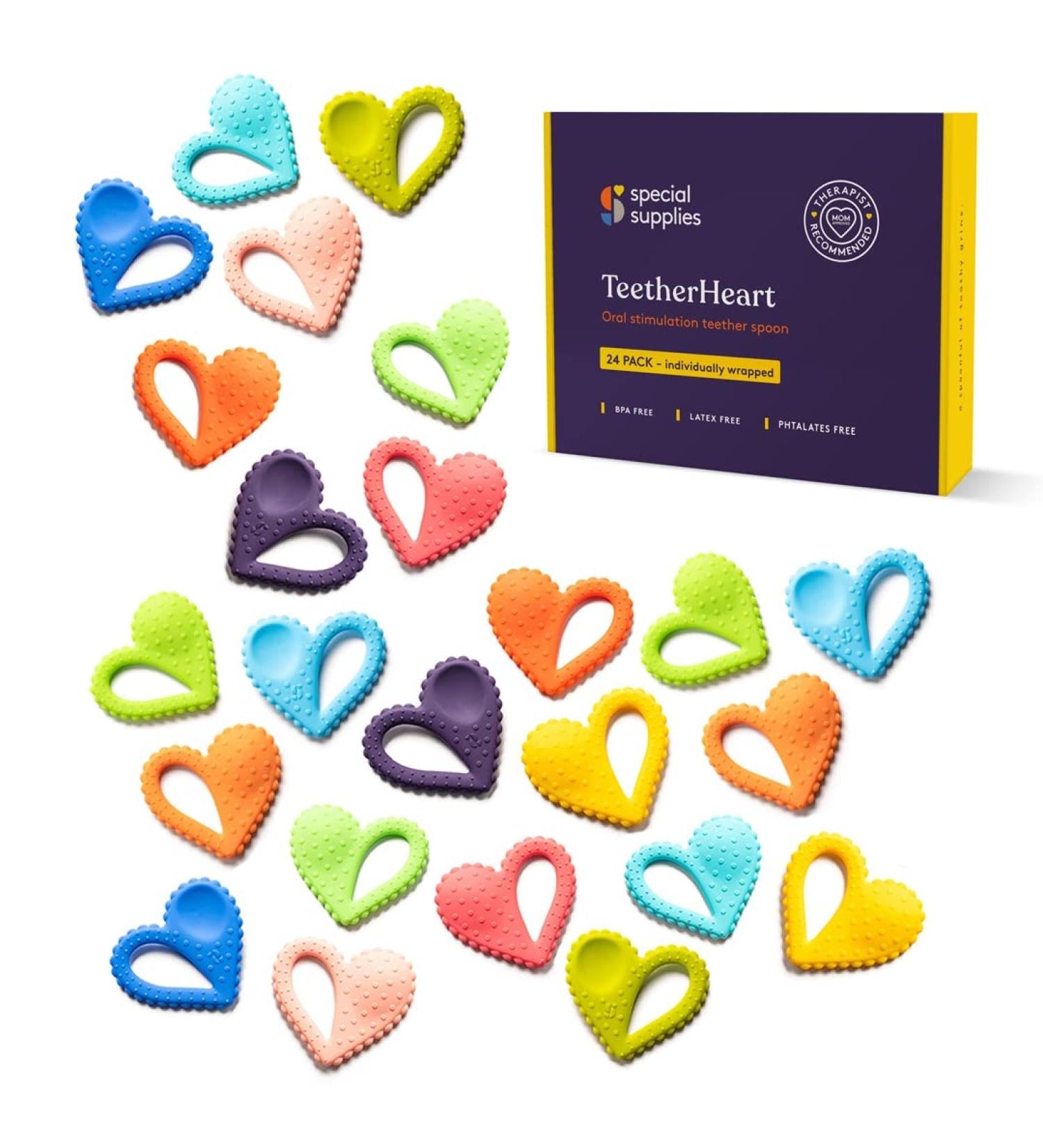 Teether-Heart Spoon - Value Pack - 24 Pieces