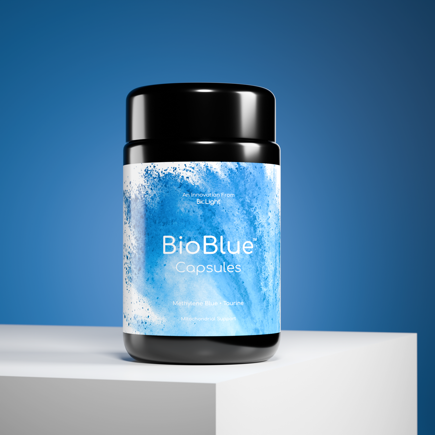 BioBlue Capsules | Methylene Blue Supplement - Support Brain Health & Mitochondrial Function | Red Light Therapy Synergist - USP Grade