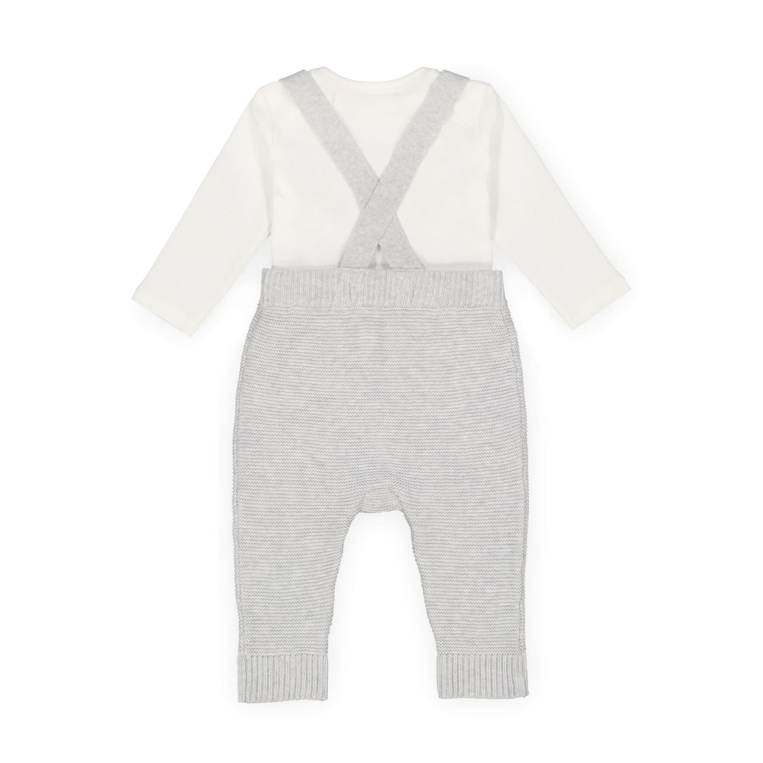 Organic Knit Bodysuit and Sweater Overall Set
