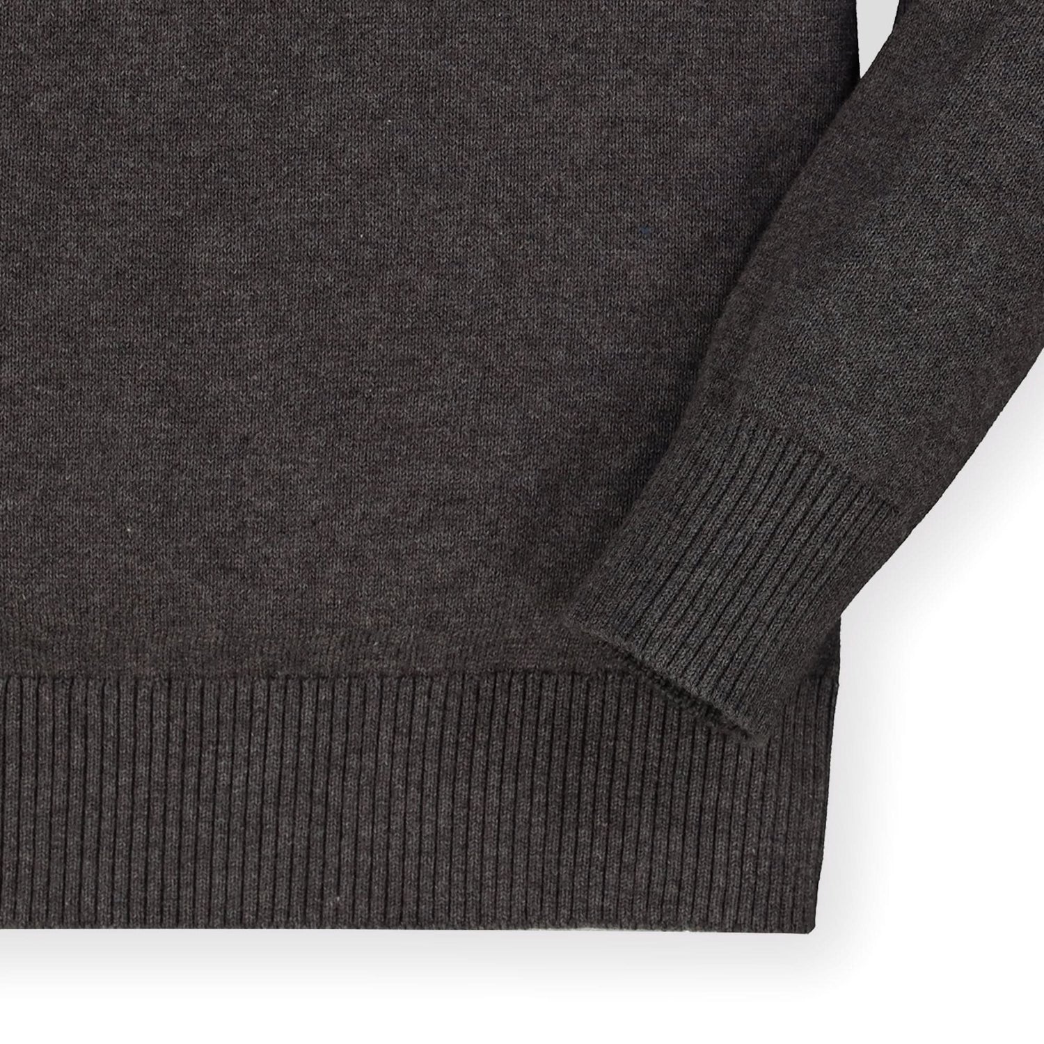 Fine Gauge V-Neck Sweater with Elbow Patches