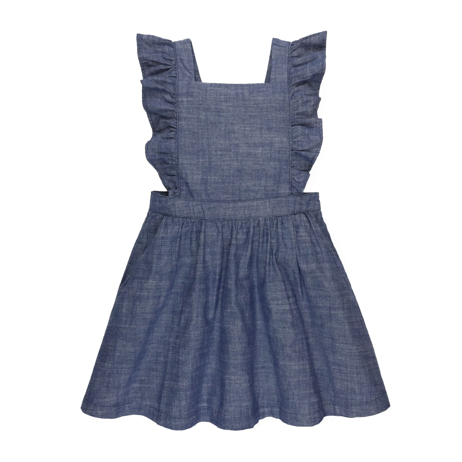 Organic Chambray Ruffle Jumper