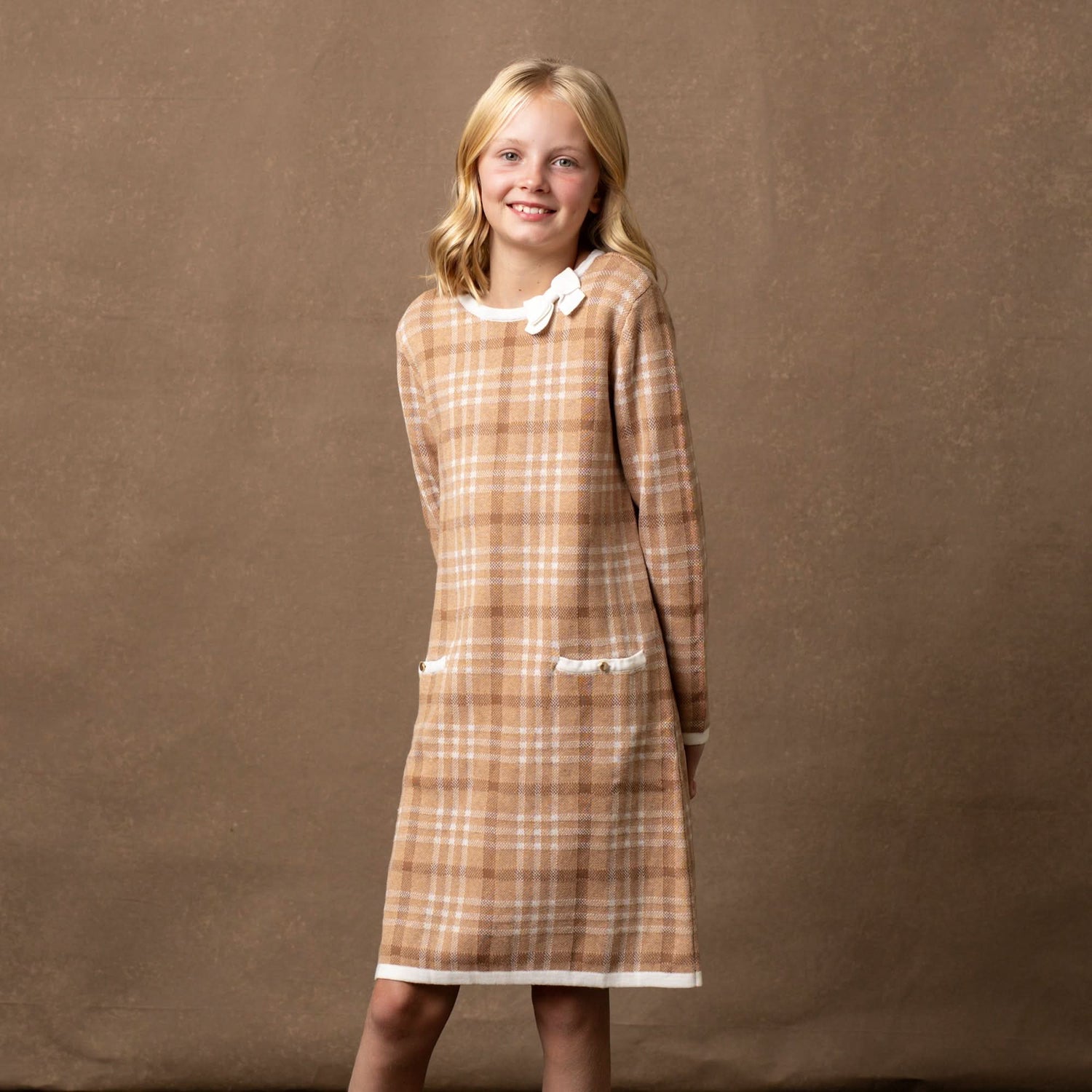 Organic Bow Sweater Dress