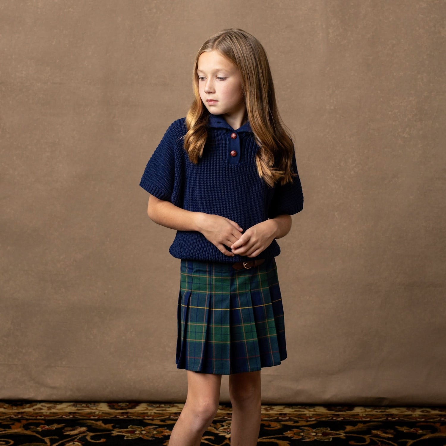 Organic Pleated Buckle Skirt - Baby