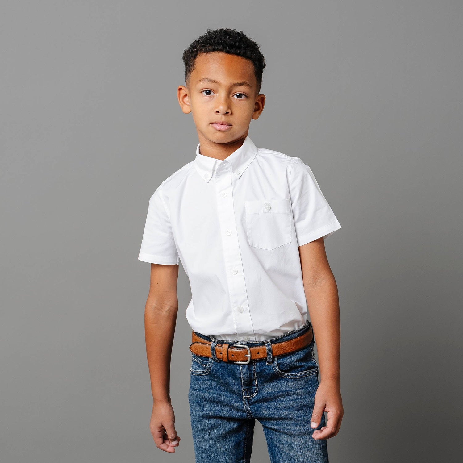 Organic Stretch Poplin Short Sleeve Shirt