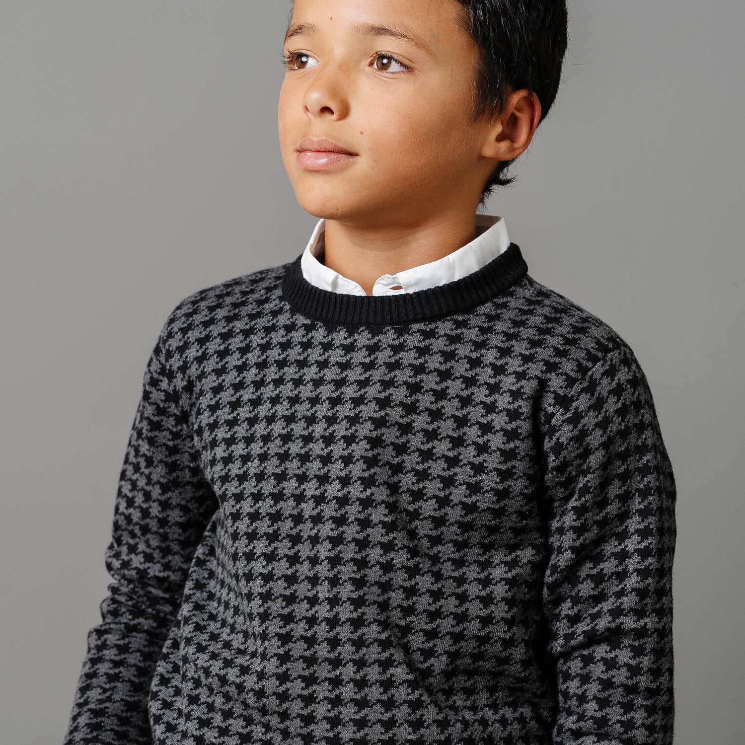 Organic Intarsia Crew Neck Sweater - Baby