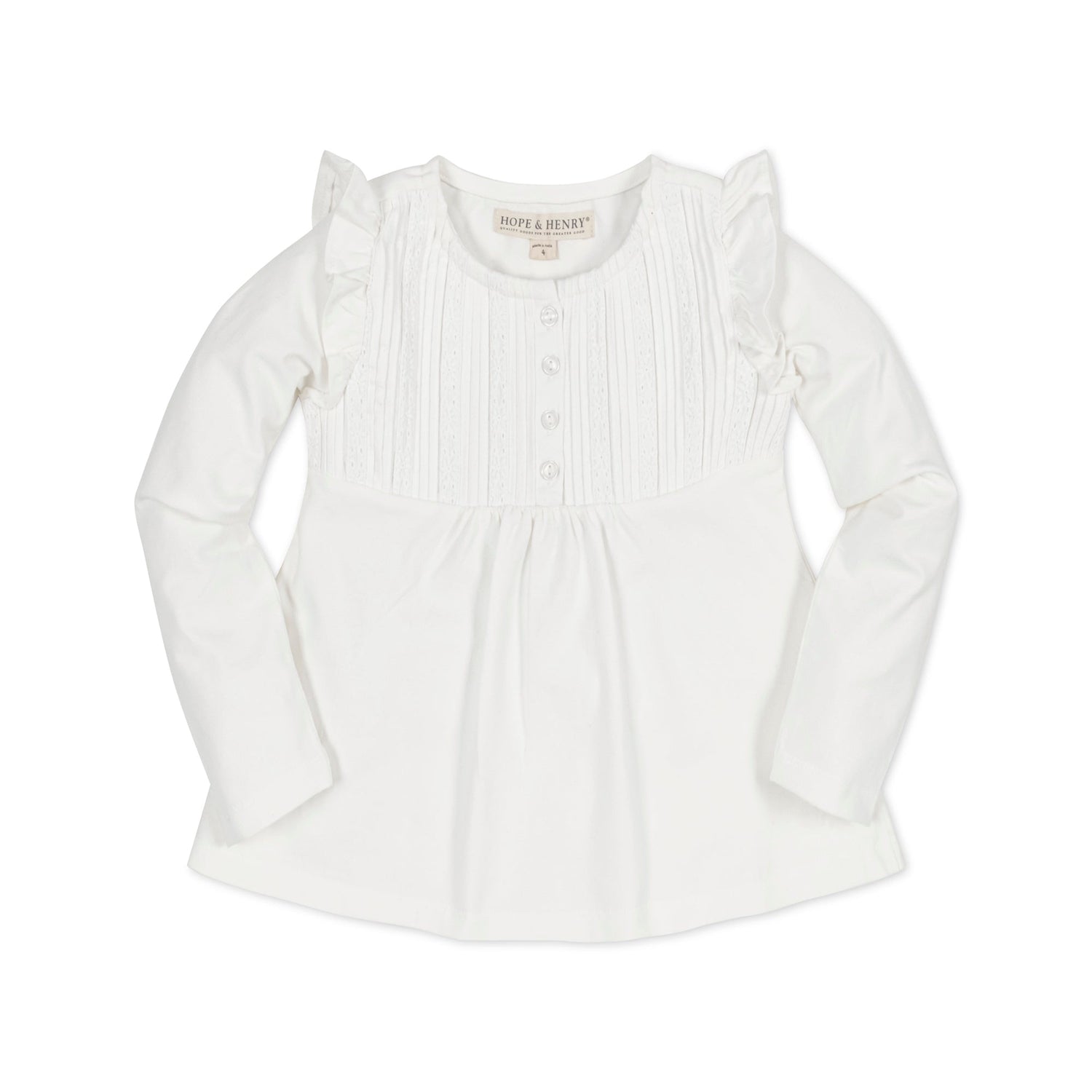 Organic Pintuck Flutter Knit Top - Baby
