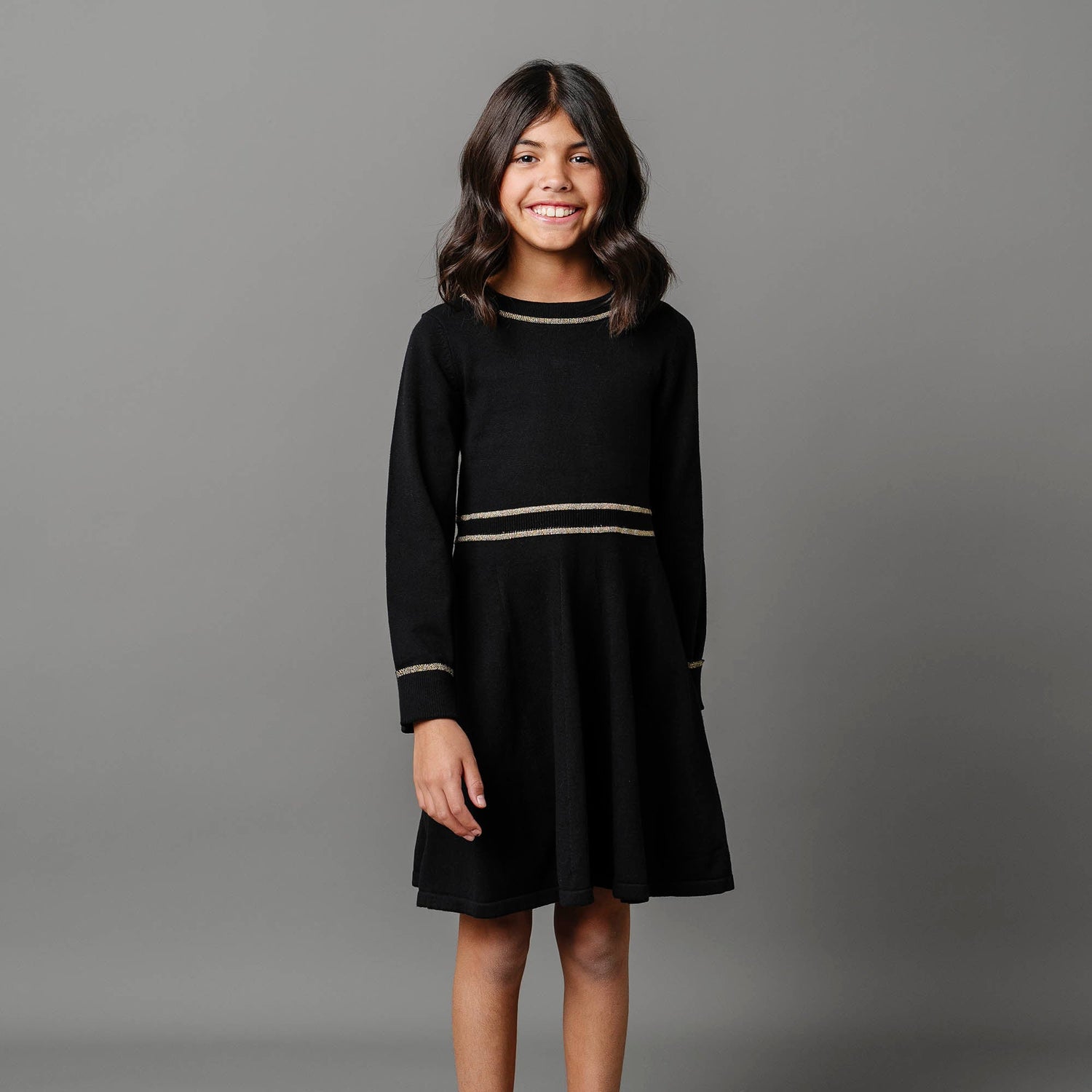 Organic Gold Tipped Sweater Dress - Baby