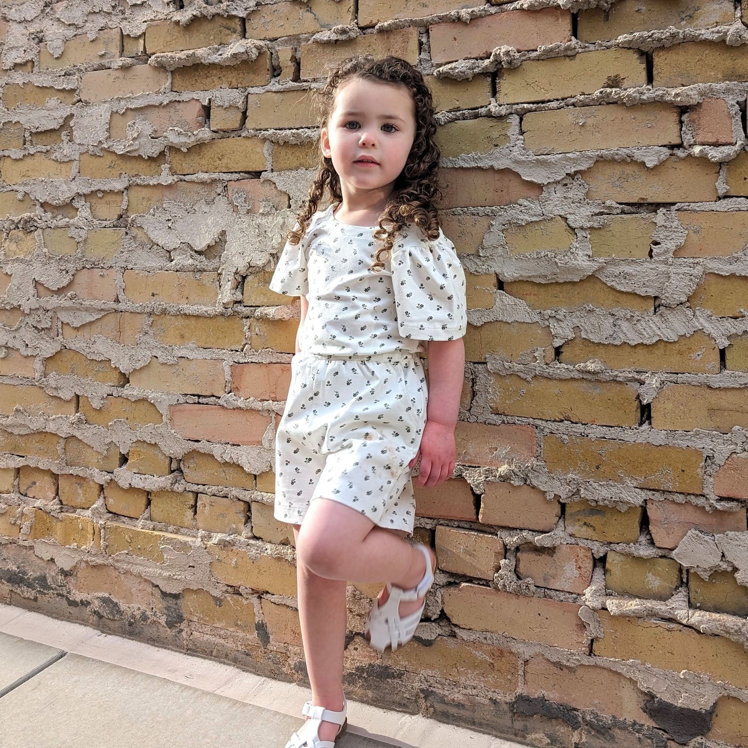 Organic Knit Flutter Romper
