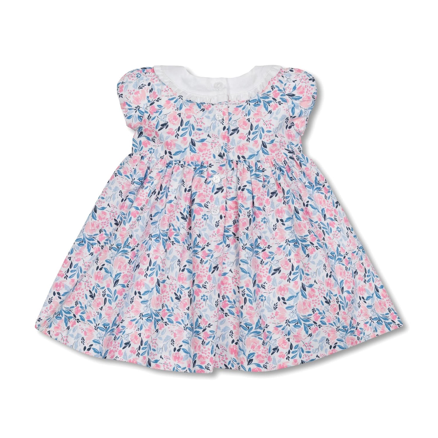 Linen Ruffle Collar Dress