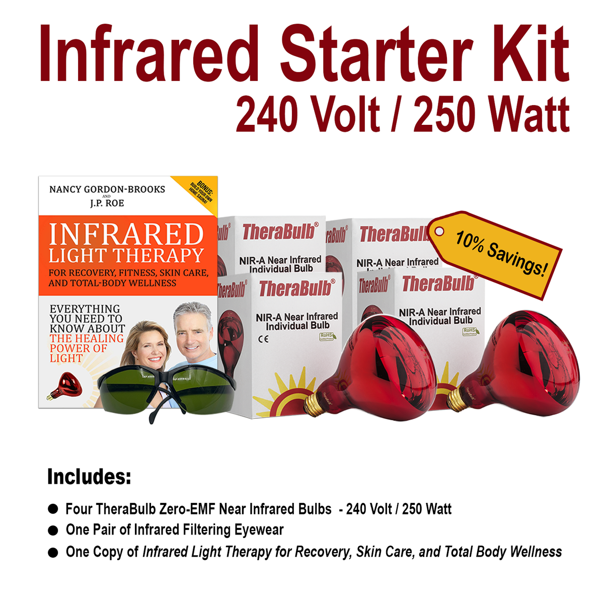 TheraBulb 250W Near Infrared Starter Kit-240V