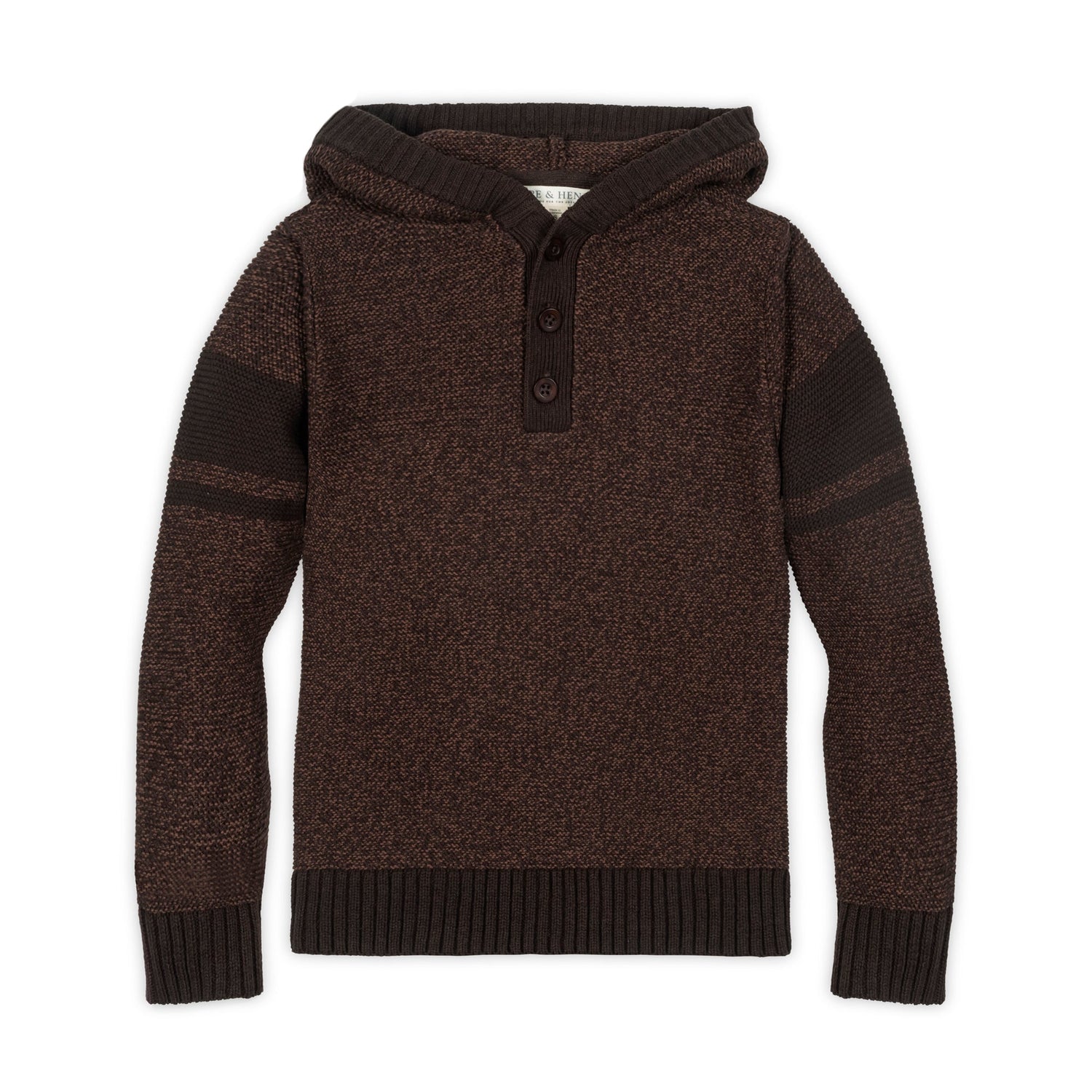 Organic Hooded Henley Sweater