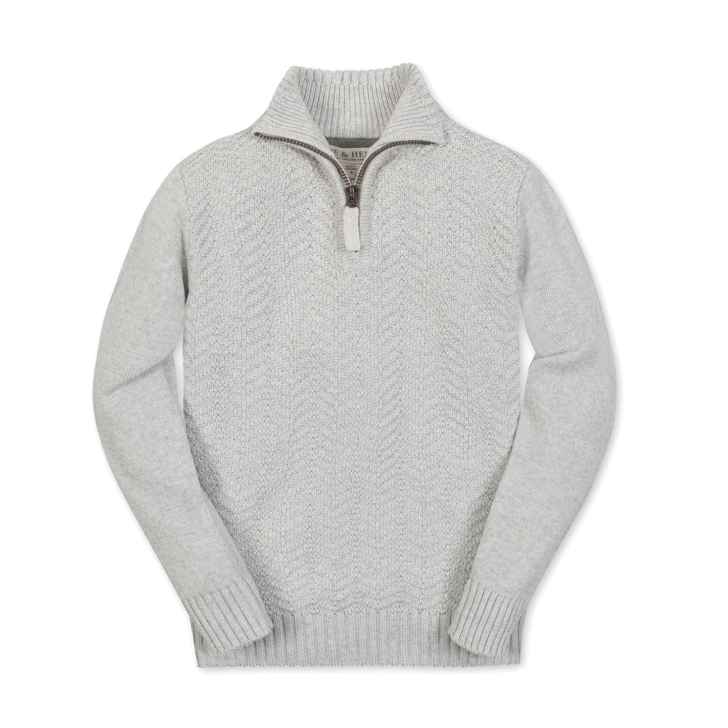 Organic Half Zip Cable Sweater