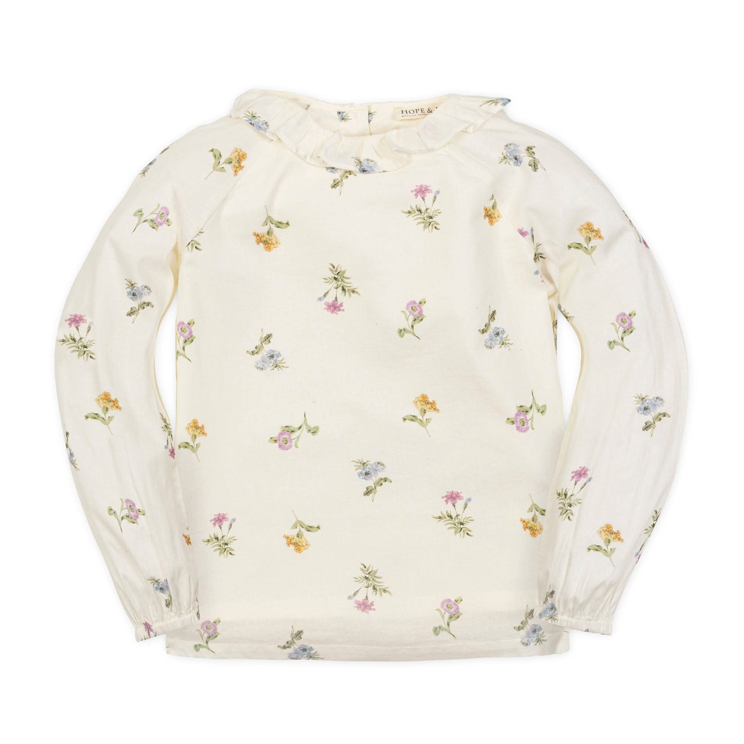 Organic Ruffle Collar Top