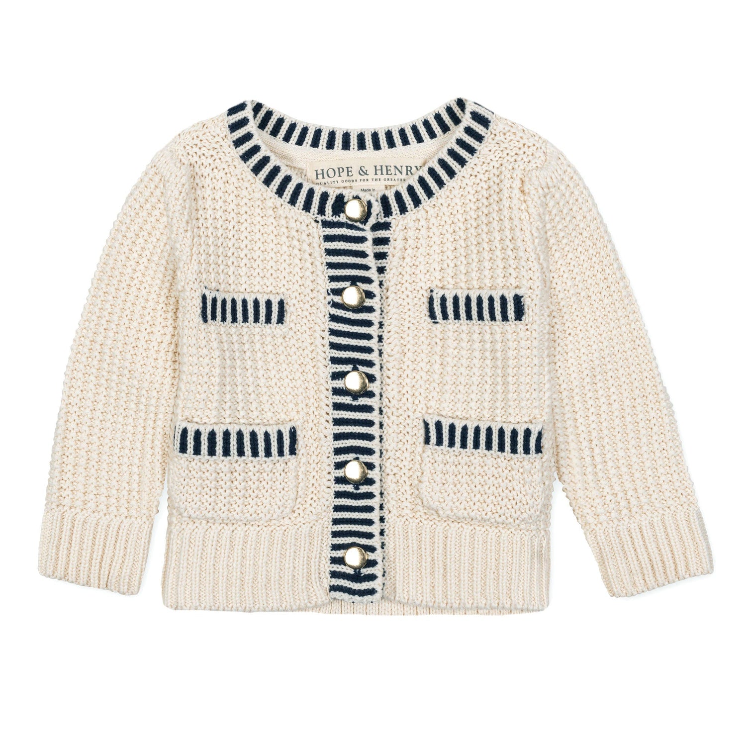 Organic Puff Sleeve Cardigan