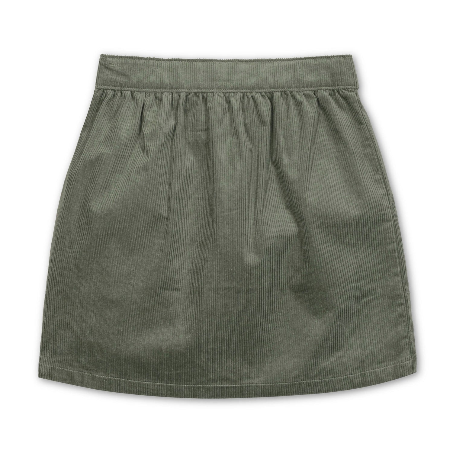 Organic Corduroy Button Front Skirt