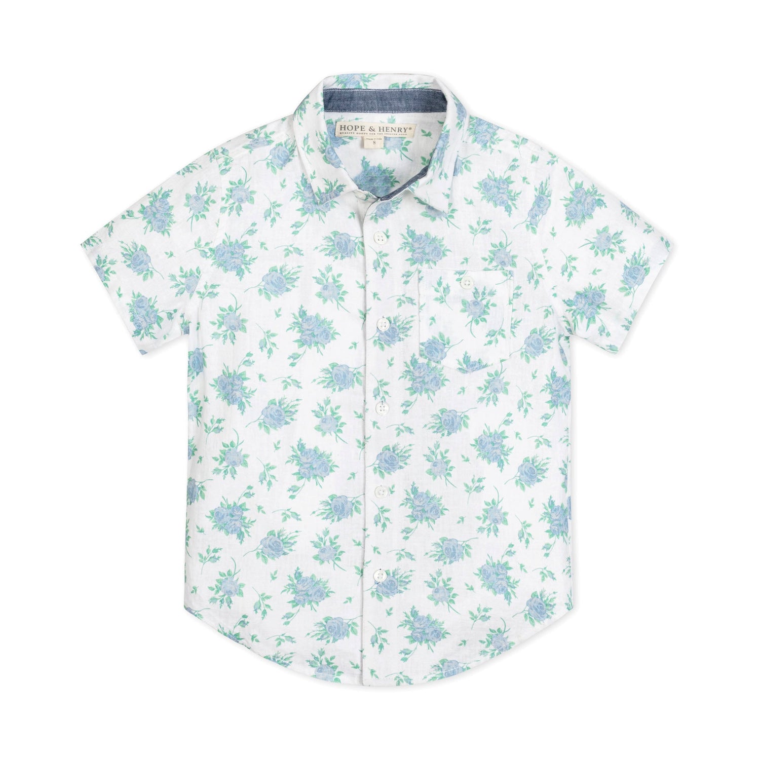 Linen Short Sleeve Button Down Shirt