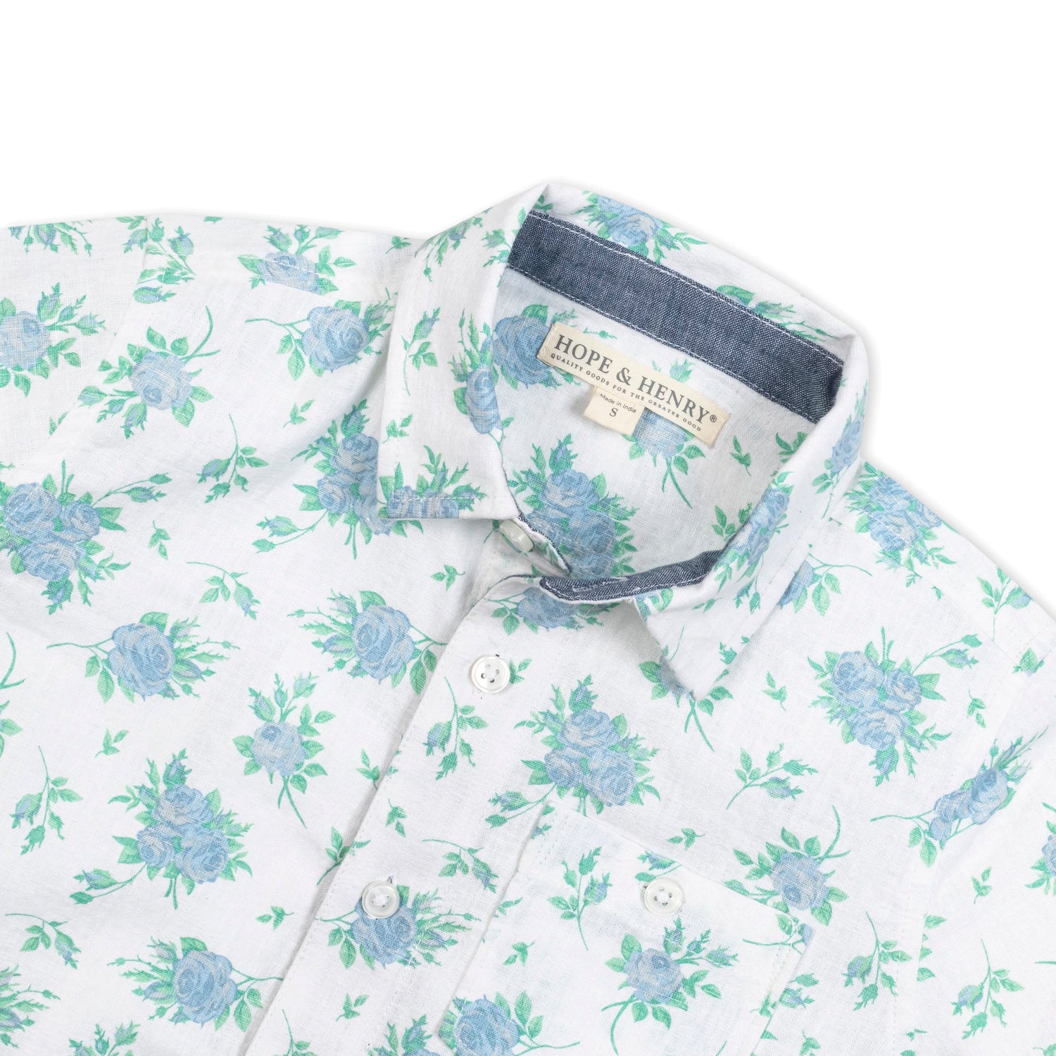 Linen Short Sleeve Button Down Shirt - Baby