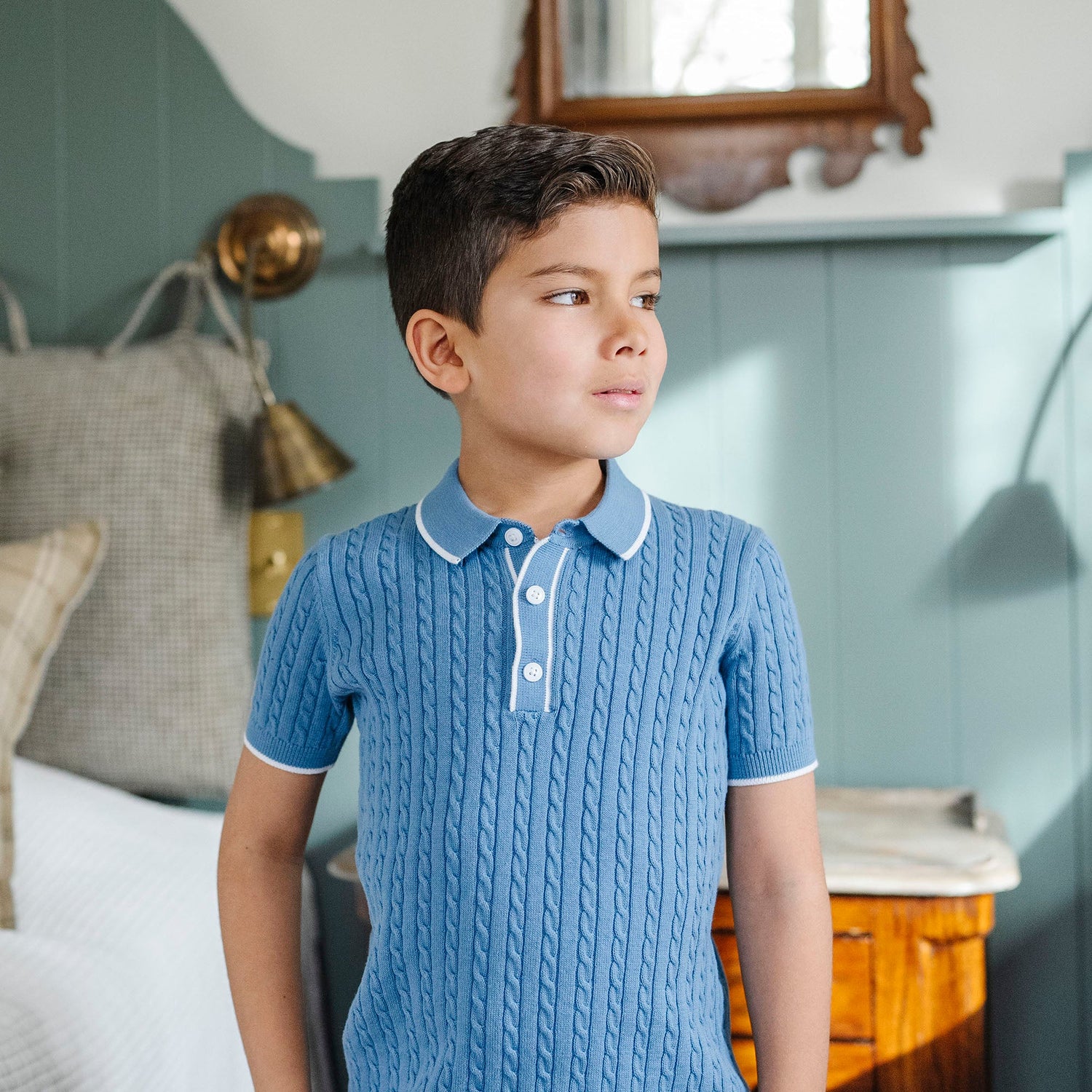 Organic Short Sleeve Sweater Polo