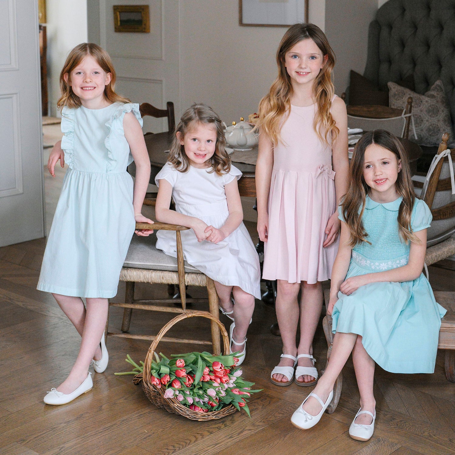 Organic Puff Sleeve Smocked Party Dress