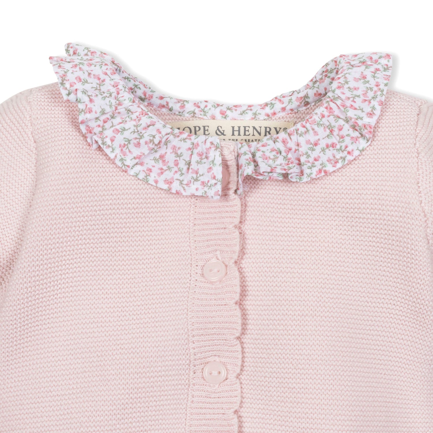 Organic Ruffle Collar Sweater Romper