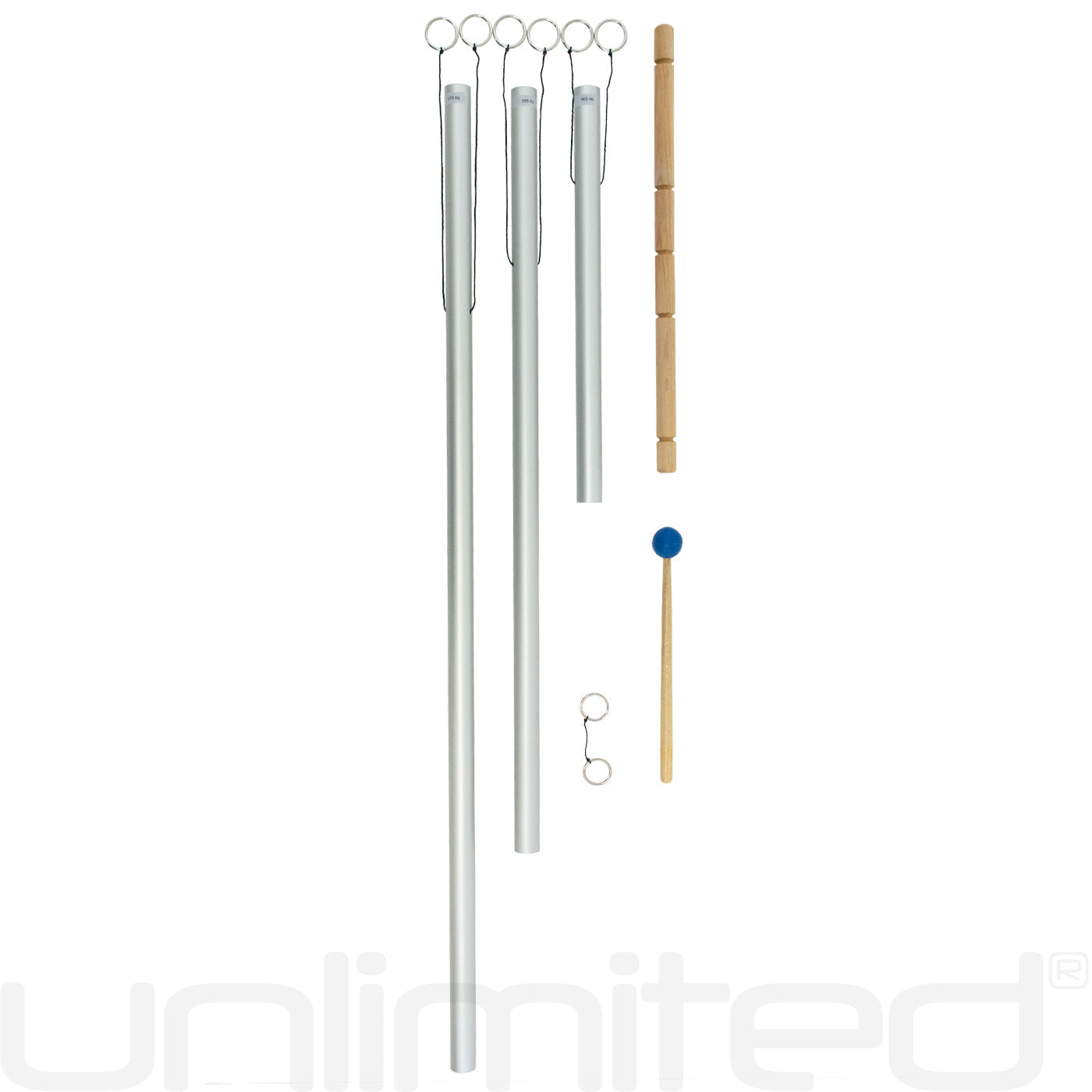 Set of 3 Solfeggio Tuned Healing Chimes