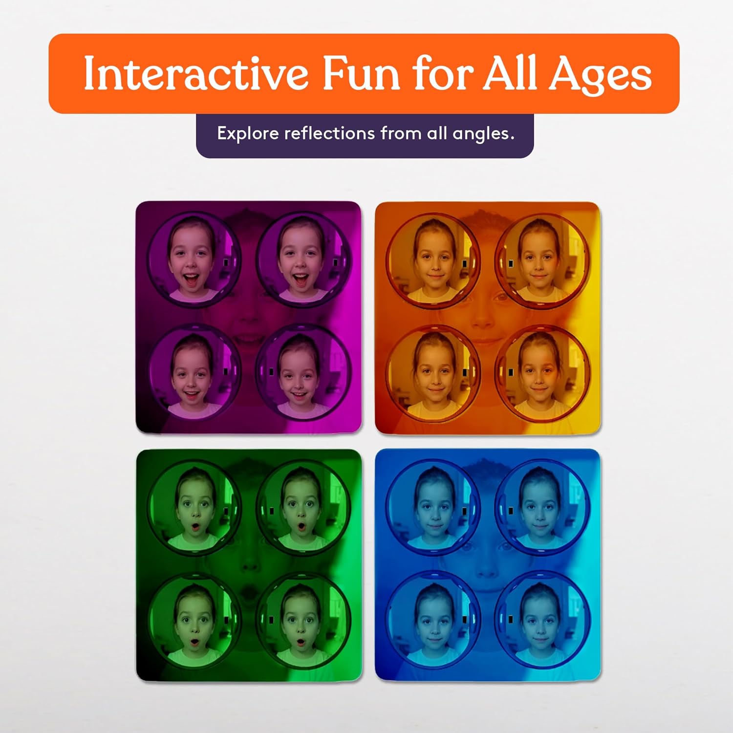 Special Supplies Sensory Bubble Wall Mirror - Interactive Colorful Acrylic Mirrors for Wall Decoration and Sensory Toys for Kids Classroom or Home - Room Decor -Visual, Tactile Stimulation - (4)