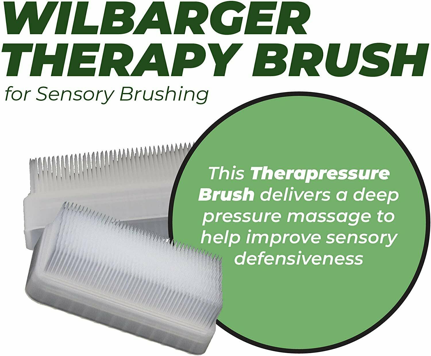Wilbarger Therapy Brush - Therapressure Brush for Occupational Therapy for Sensory Brushing -Designed by Patricia Wilbarger - Use as Part of the Wilbarger Brushing Protocol - 12 Pack