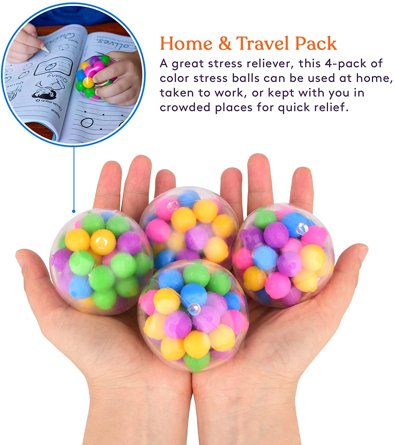 Colorful Stress Ball (4 Pack)