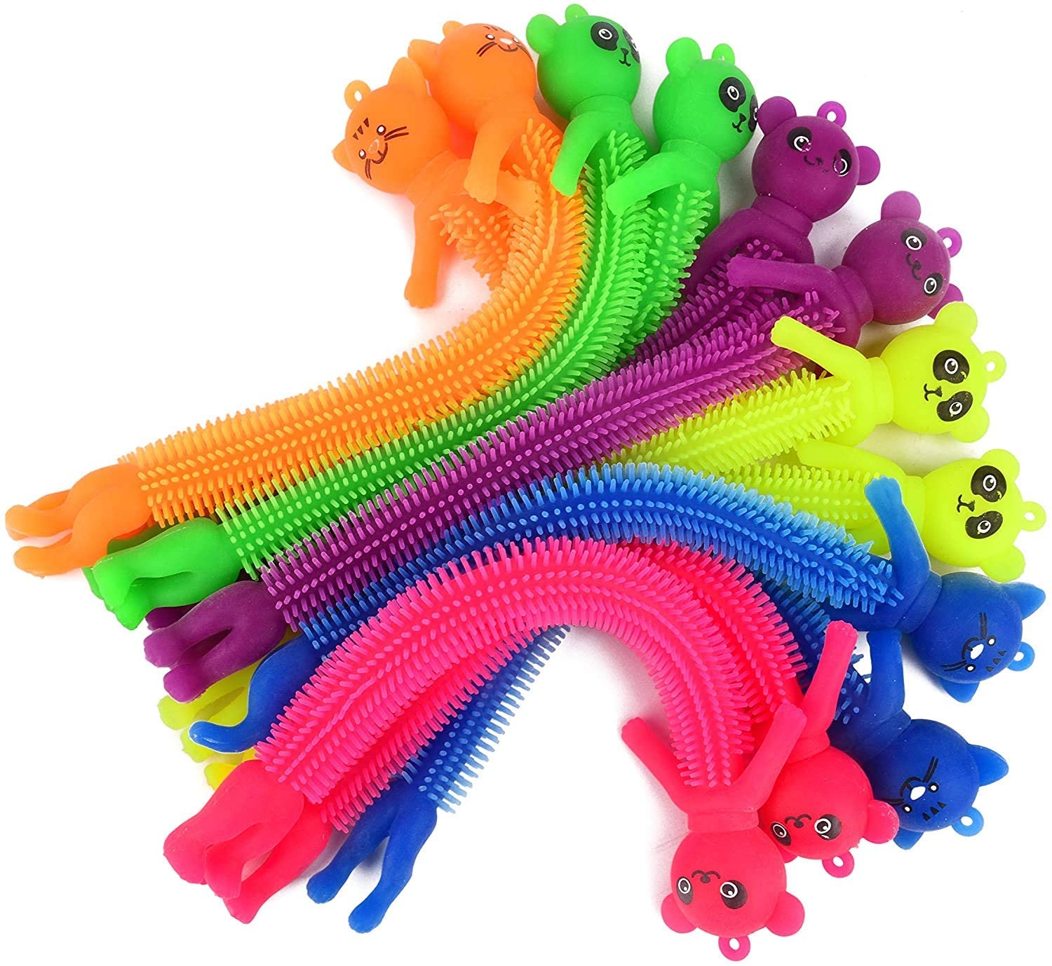 Colorful Sensory Fidget Animal Stretchy String ( Set of 12)