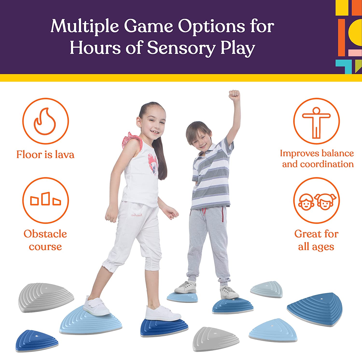 Stepping Stones (Ocean Colors): 10 Piece Set