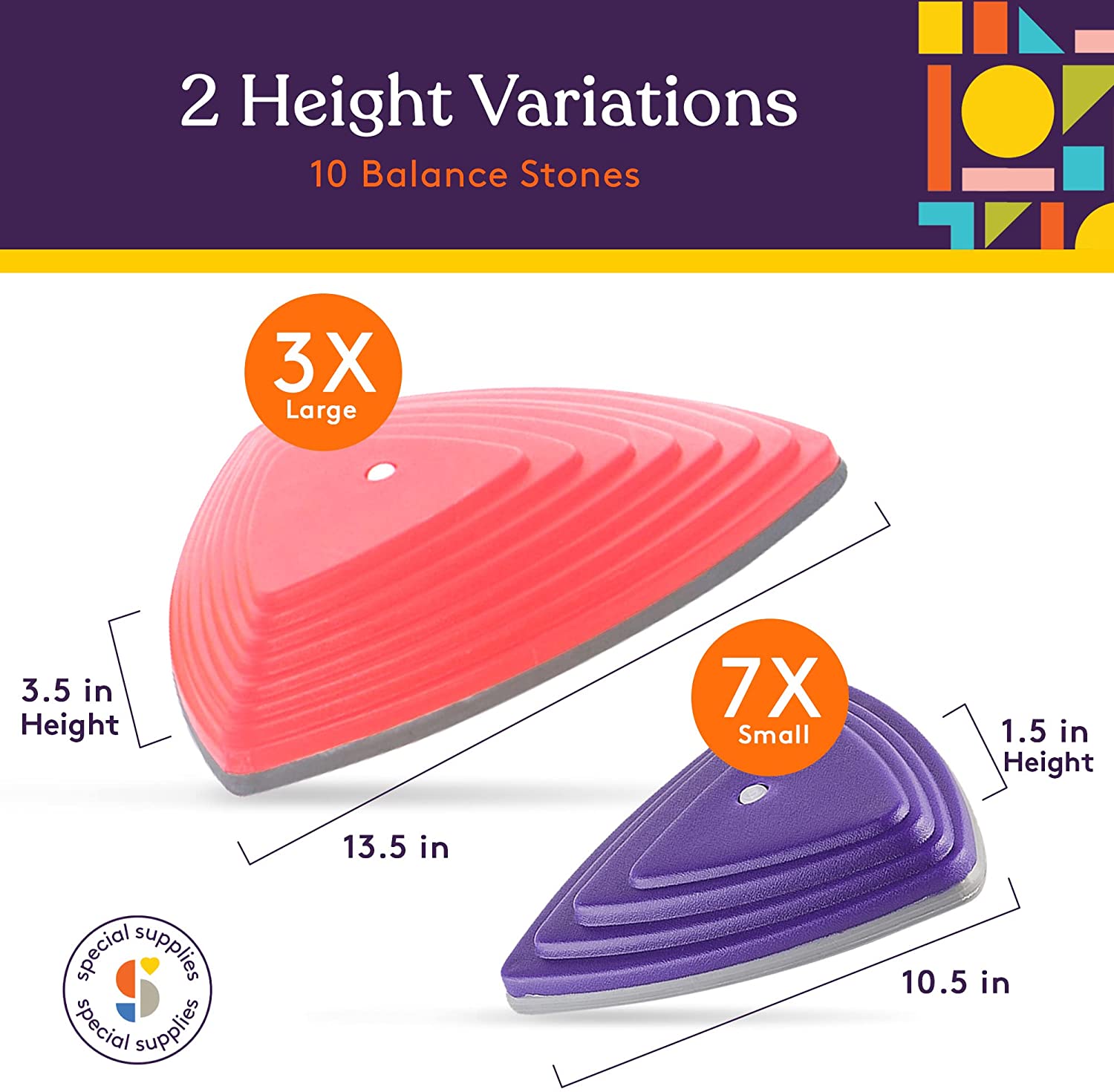 Stepping Stones (Primary Colors): 10 Piece Set