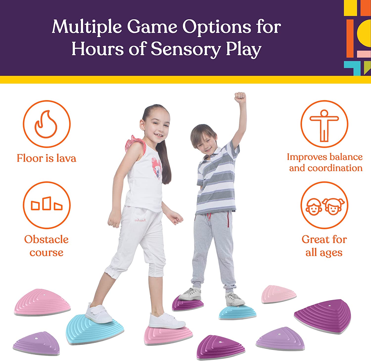 Stepping Stones (Unicorn Colors): 10 Piece Set