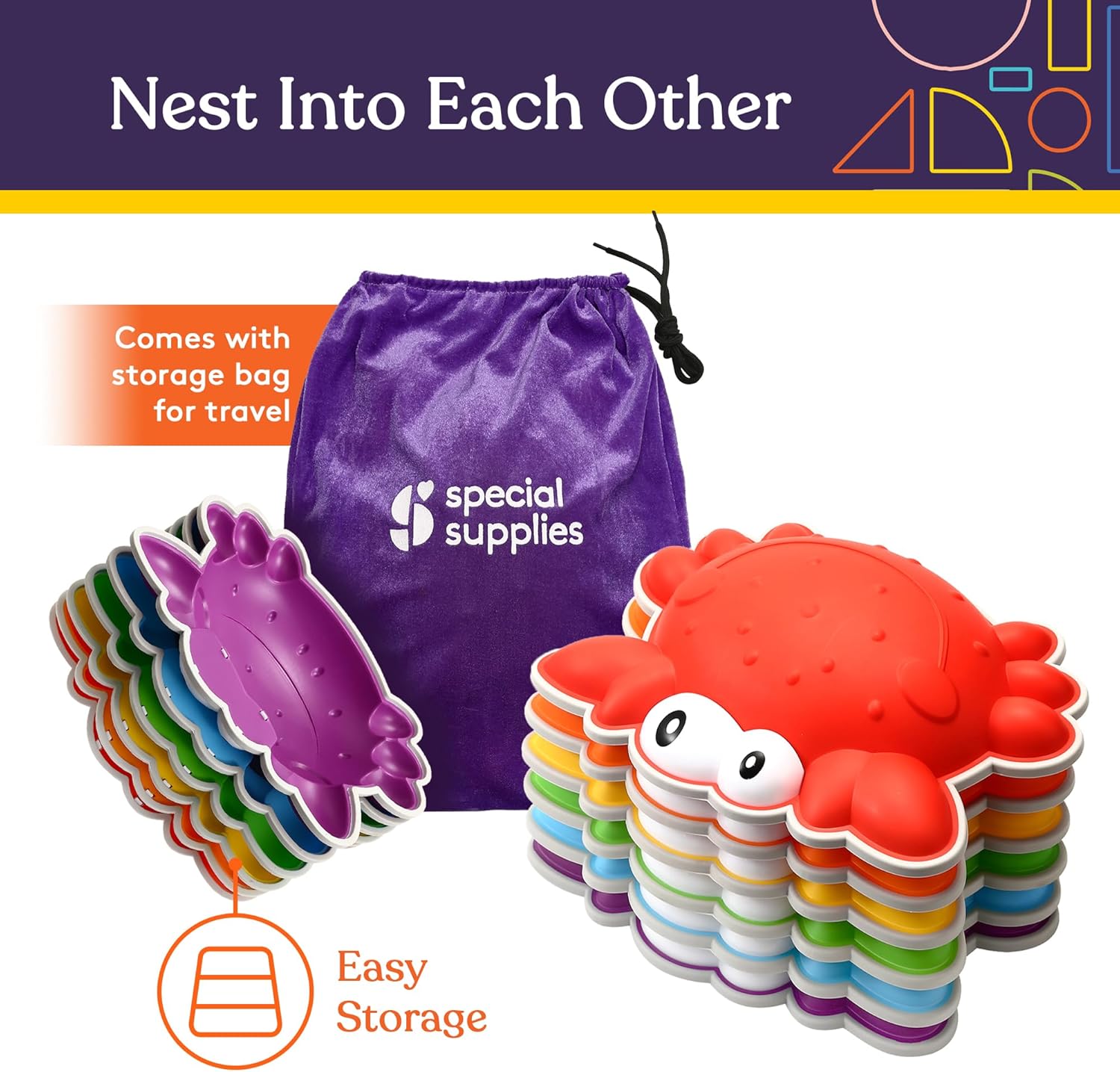 Crab Stepping Stones (Multi-Color): 6 Piece Set