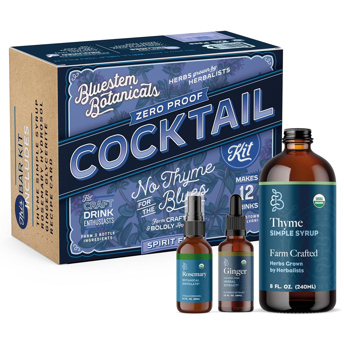 No Thyme for the Blues – Zero Proof Cocktail Kit (organic)