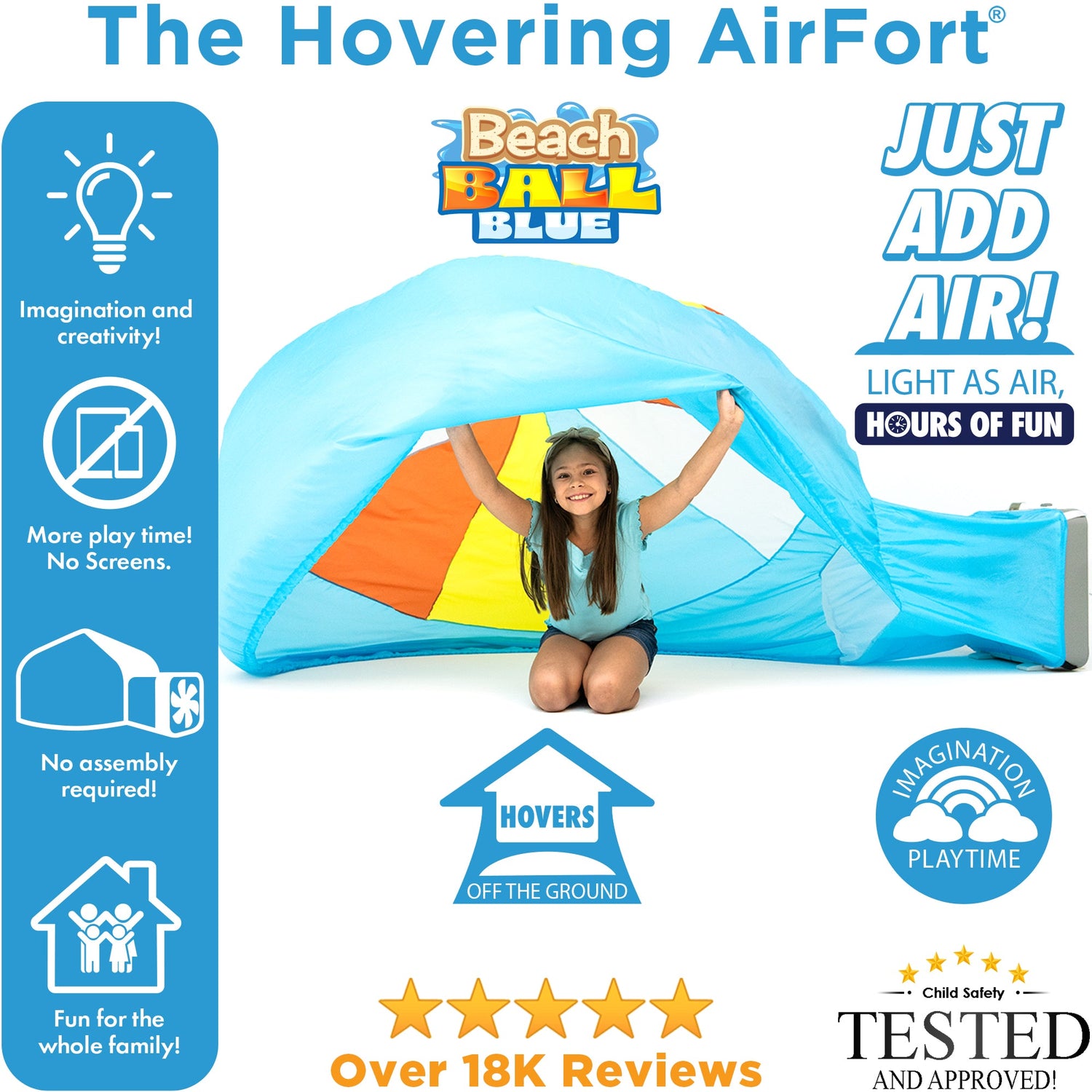 The Original AirFort - Beach Ball Blue