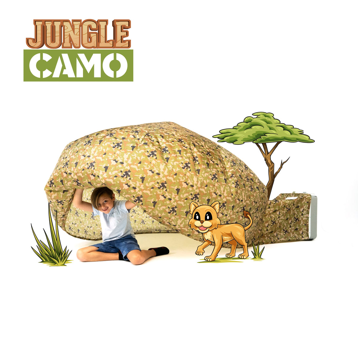 AirFort Jungle Camo Inflatable Kids Play Fort
