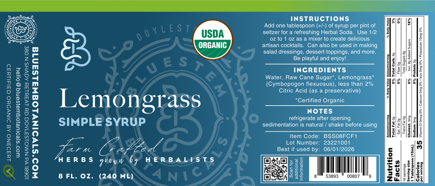 Simple Syrup, Lemongrass, ORG