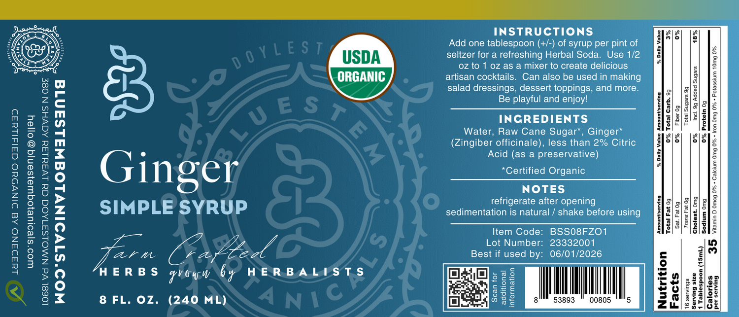 Simple Syrup, Ginger, ORG