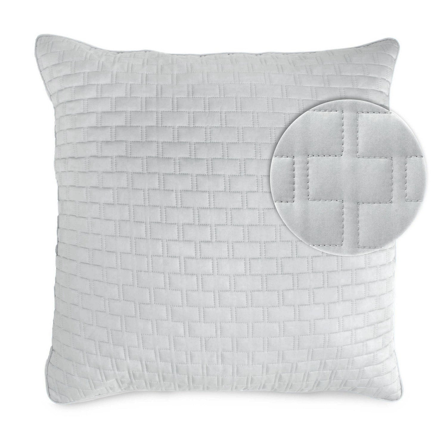 Bamboo Quilted Euro Sham 1 Piece - Stone