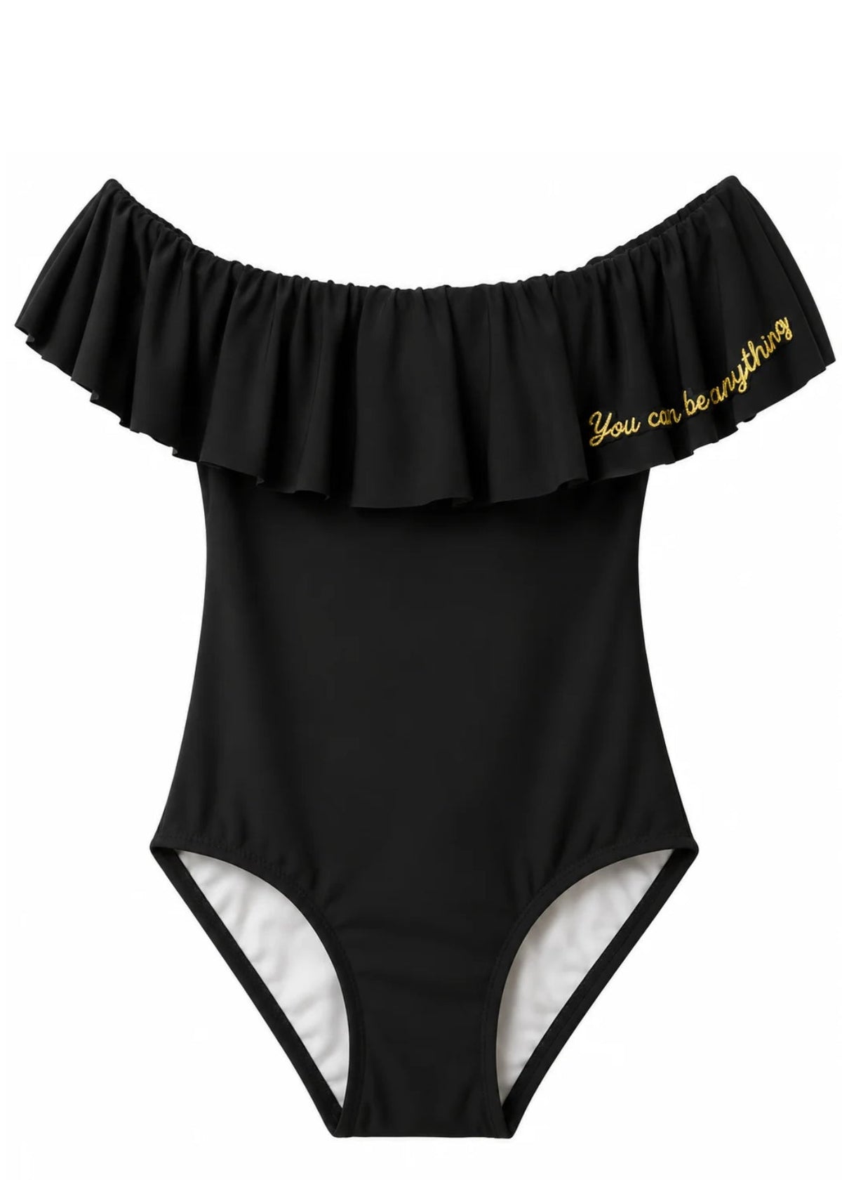 "You Can Be Anything" Black Swimsuit