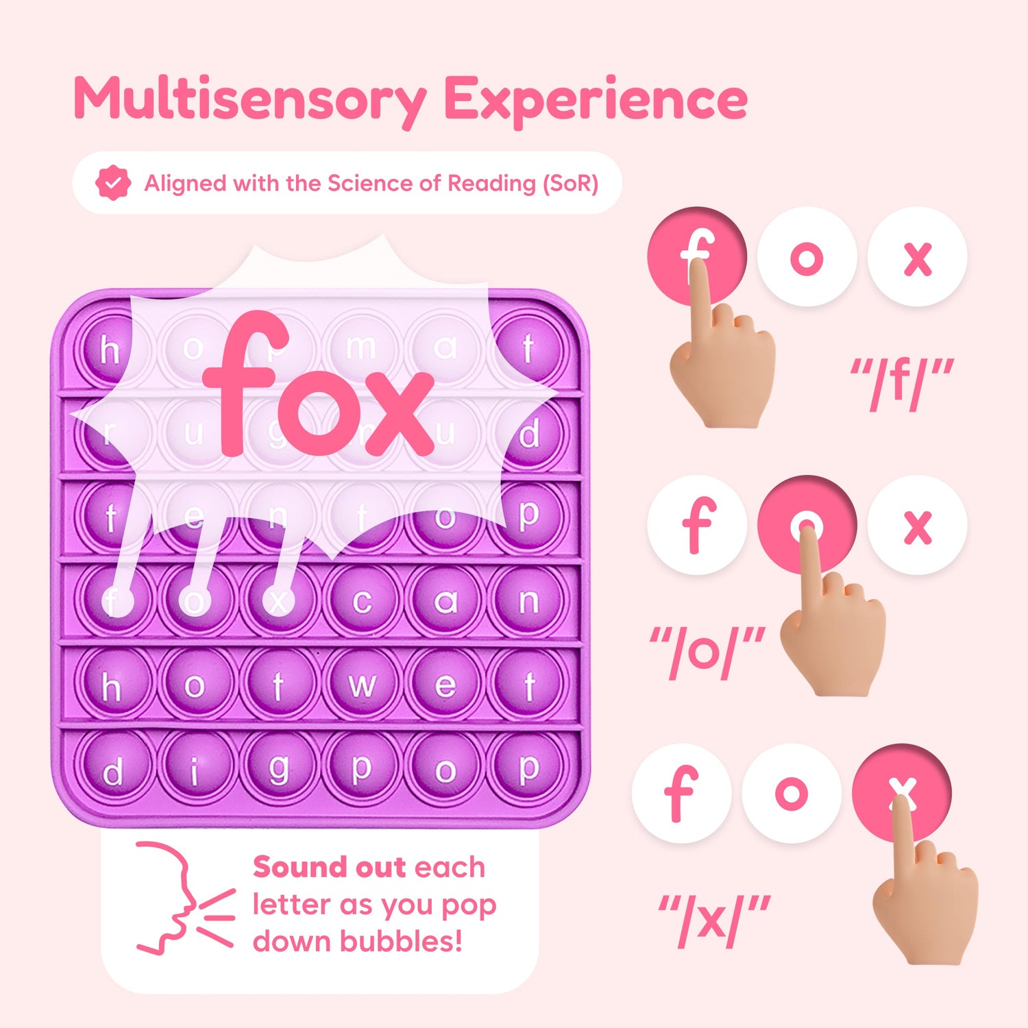 6 Extra CVC Fidget Mats (Word Pop)