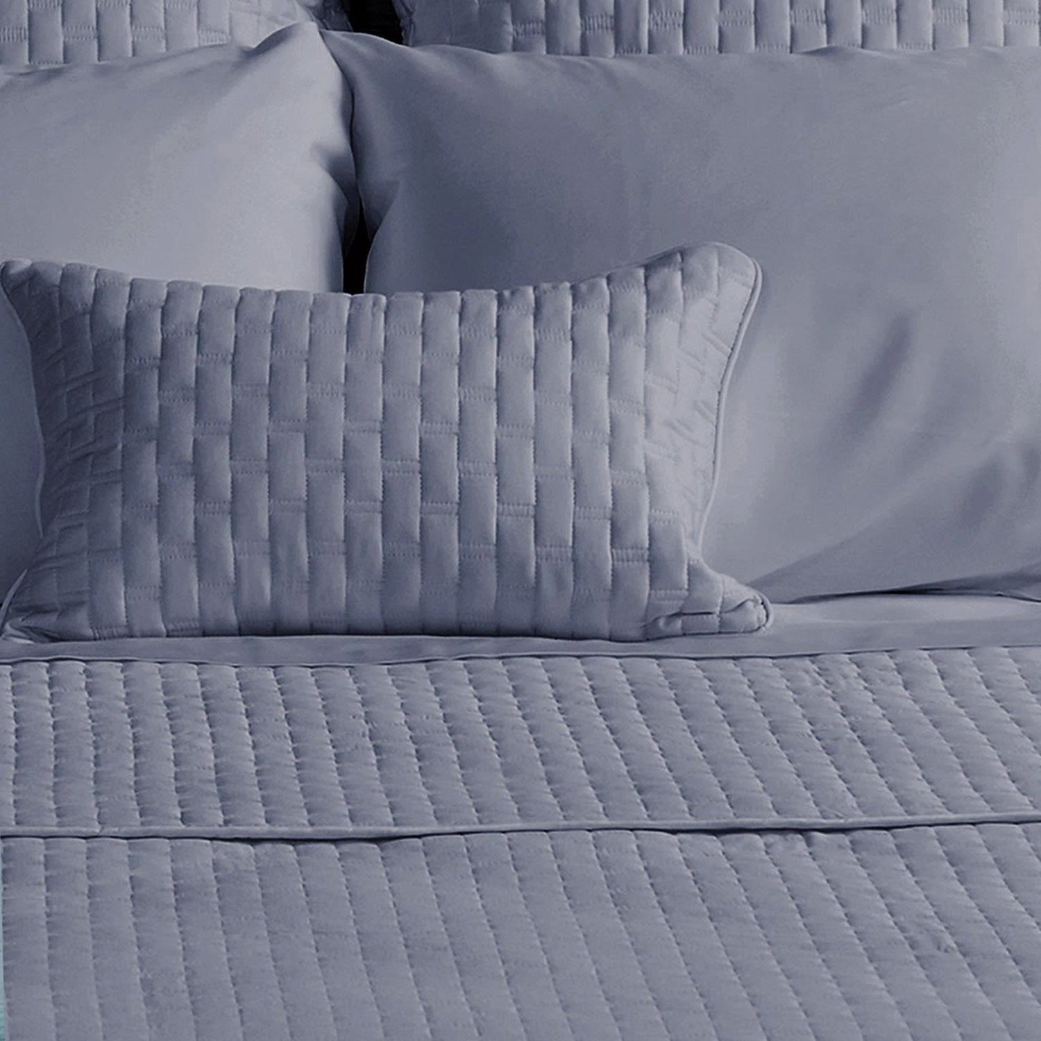 Bamboo Quilted Decorative Pillow - Platinum