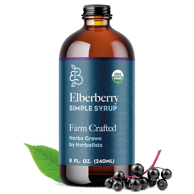 Elderberry Simple Syrup - Certified Organic
