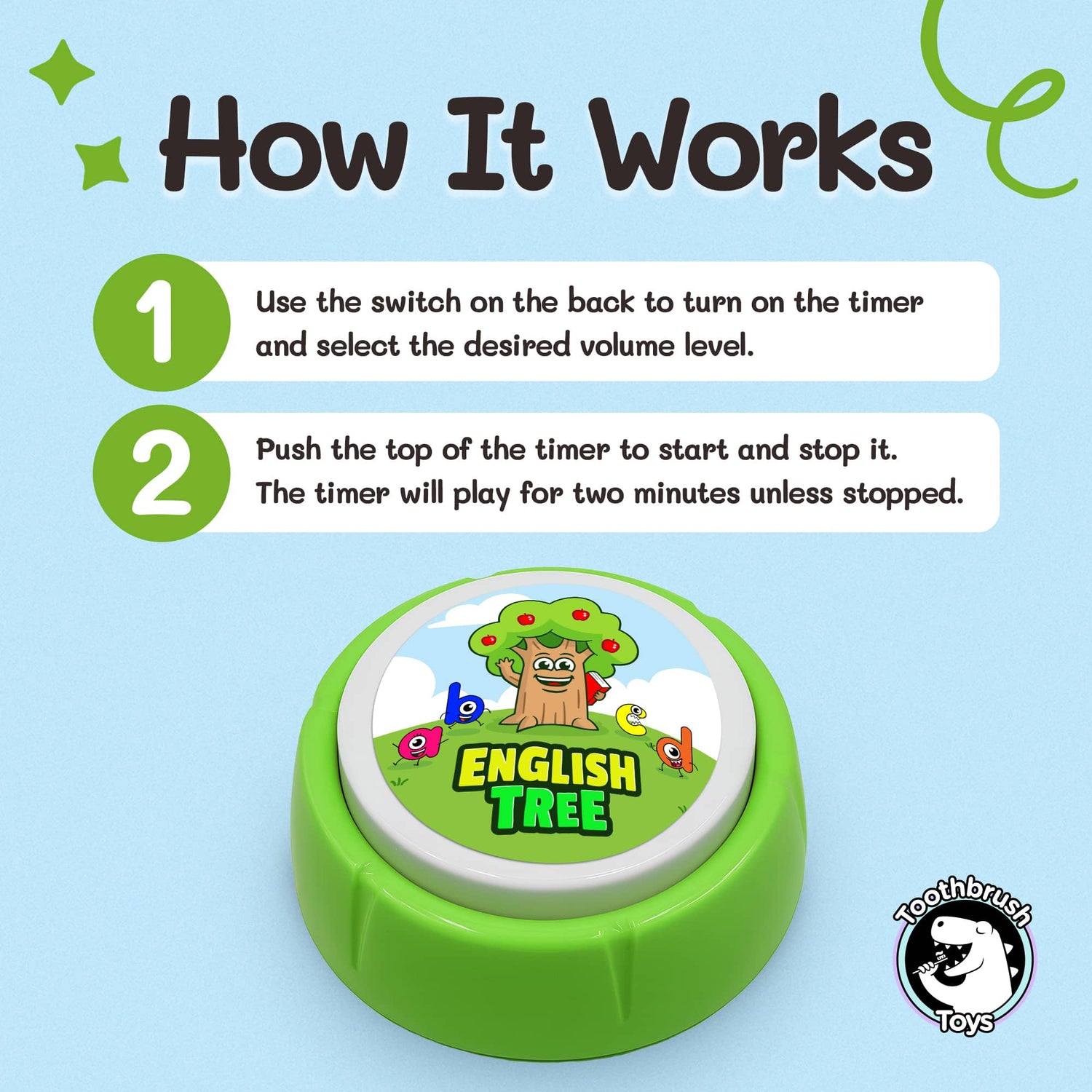 English Tree® Kids Toothbrush Timer With Music by Toothbrush Toys