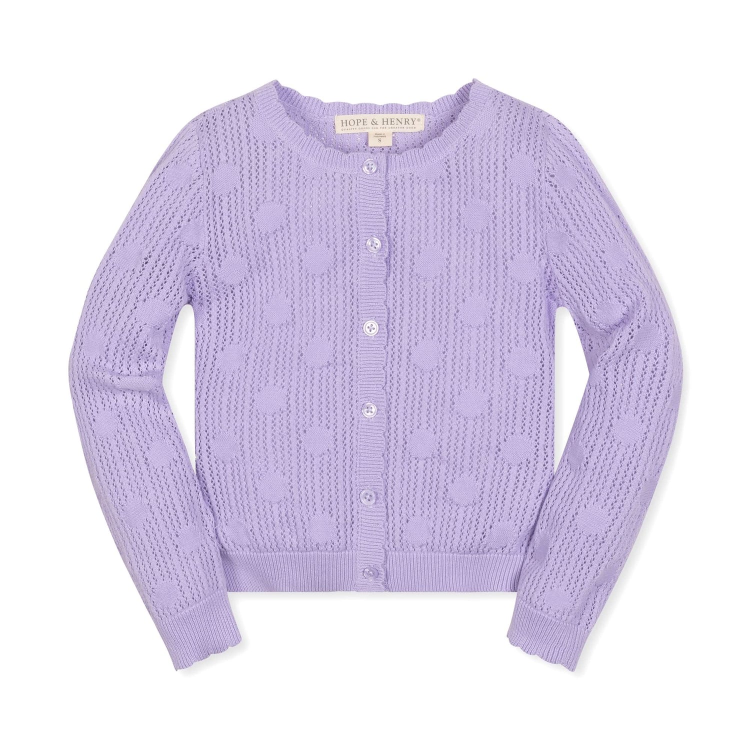 Organic Scallop Edge Cardigan