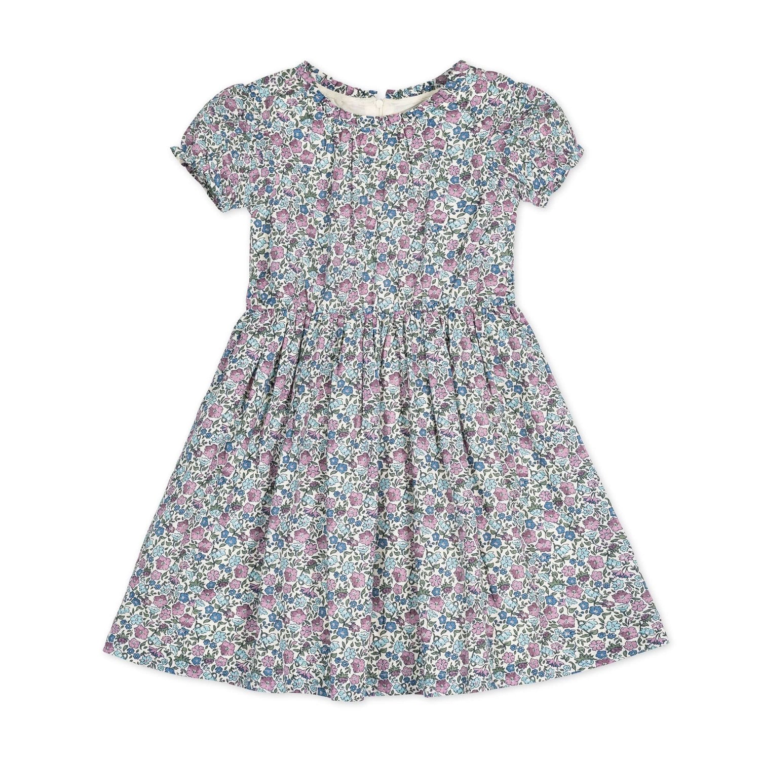 Organic Ruffle Edge Puff Sleeve Dress - Baby