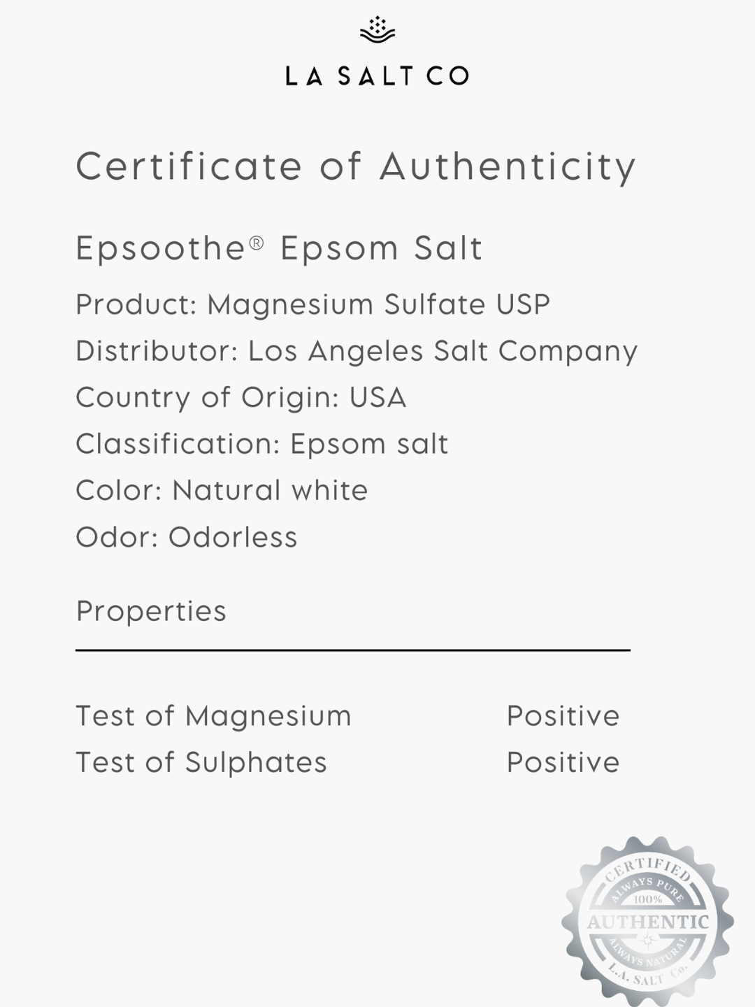 Epsom Salt