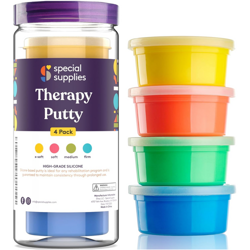 Therapy Putty Hand Exercise Set, 4 Resistance Levels by Special Supplies