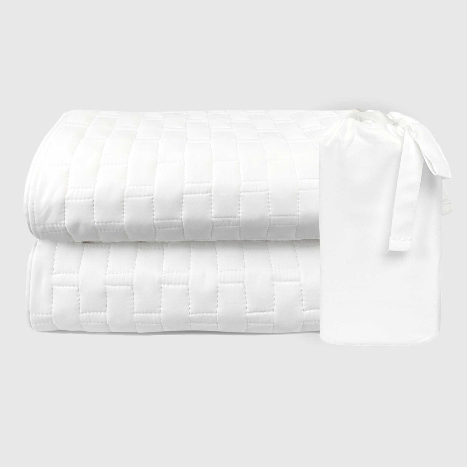 Bamboo Cotton Standard Shams, Vertical, 2-pack - Snow - Final Sale/No Returns